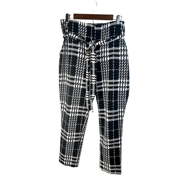 7th Avenue New York Company Womens Dress Pants Size 14 Plaid Black & White - Picture 2 of 4